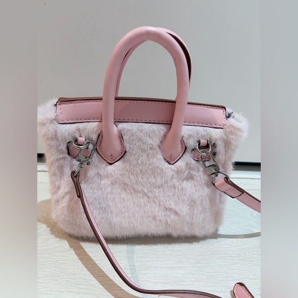Jellycat Birkin Pink Plush Furry Mini Bag - Picture 5 of 7